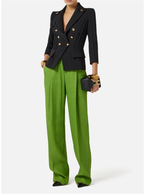 JACKET WITH RAW-CUT PATTERNS ELISABETTA FRANCHI | GI21861E2110 nero